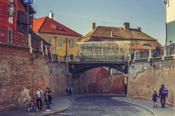 Híd a hazugságok, Sibiu, Románia — Stock Fotó