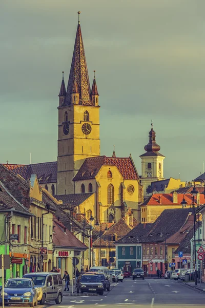 Catedral Luterana, Sibiu, Roménia — Fotografia de Stock