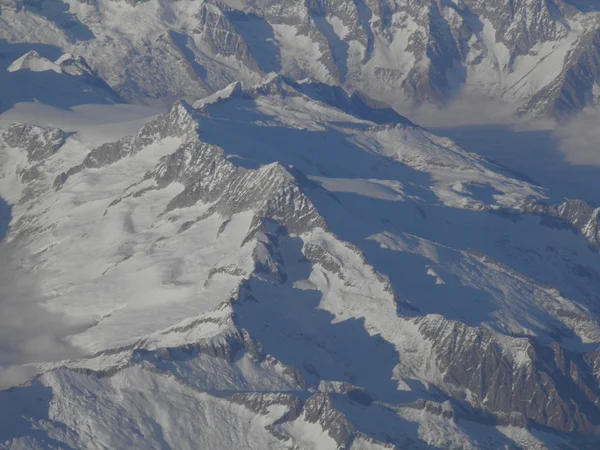 Pohoří Alp Sníh Rakousku Letecký Pohled — Stock fotografie
