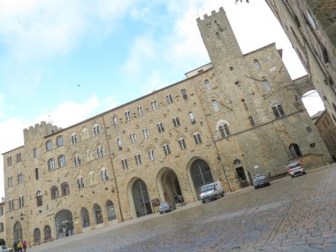 Volterra, İtalyan ortaçağdan kalma şehir - şehir merkezinin görünümü