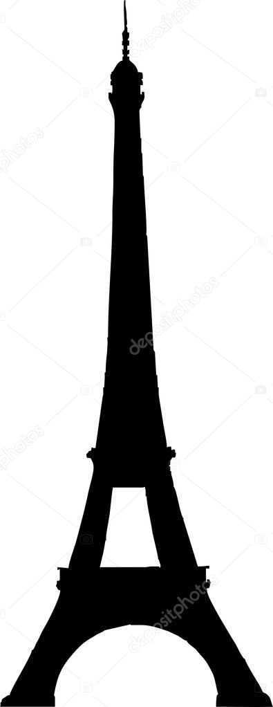 Tour Eifell in Paris - isolated illustration