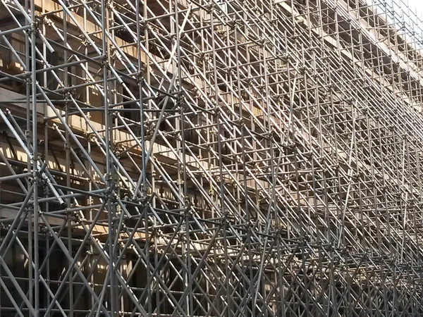 Temporary scaffold for construction works at building site