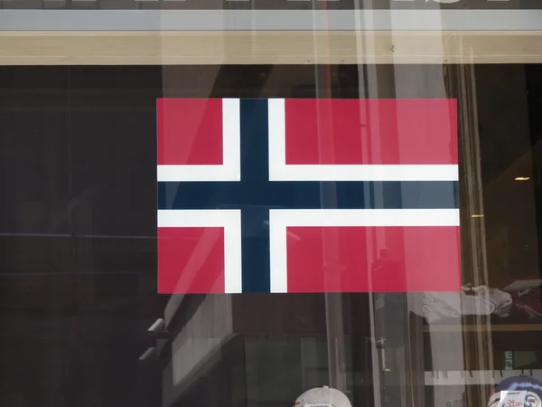 Норвежский Флаг Норвегии Полезен Икона Нации Ланаги — стоковое фото
