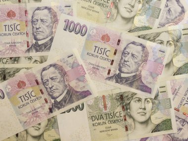 1000 ve 2000 Çek korunası banknotlar