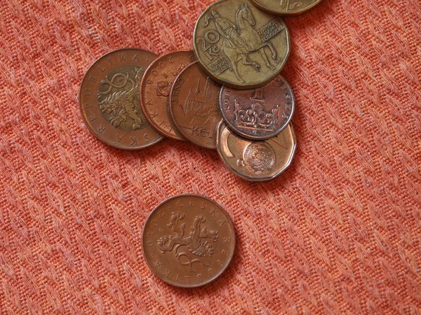 Τσεχική κέρματα — Φωτογραφία Αρχείου