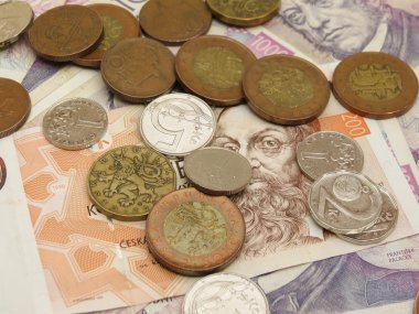 Çek korunası sikke ve banknot para birimi Çek Cumhuriyeti