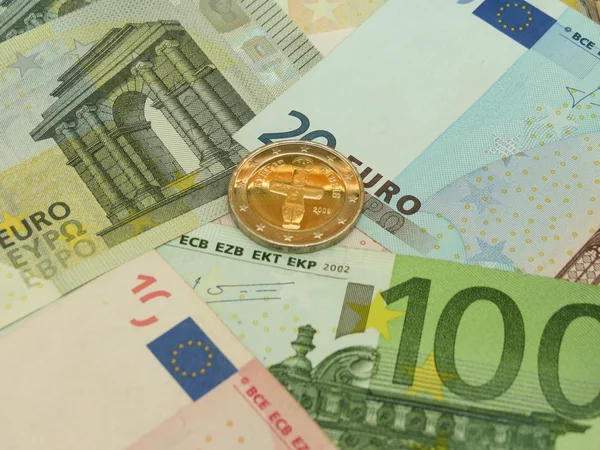 Banknoty Monety Cypru Euro Eur — Zdjęcie stockowe
