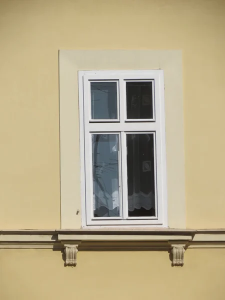 Παραδοσιακό Βιεννέζικο Σπίτι Στη Βιέννη Αυστρία Λεπτομέρεια Ενός Παραθύρου — Φωτογραφία Αρχείου