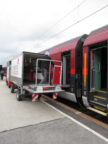 Vienna Austria Circa May 2014 Train Railroad Railway Mass Transit — Stock Photo, Image