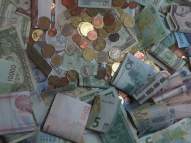 Notlar (Euro, Yan, dolar dünyanın farklı para birimleri)