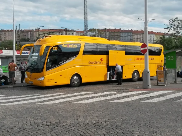 Prague Çek Cumhuriyeti Haziran 2015 Yaklaşık Prag Zizkov Florenc Otobüs — Stok fotoğraf