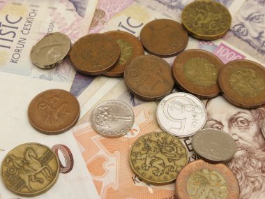 Çek korunası sikke ve banknot para birimi Çek Cumhuriyeti
