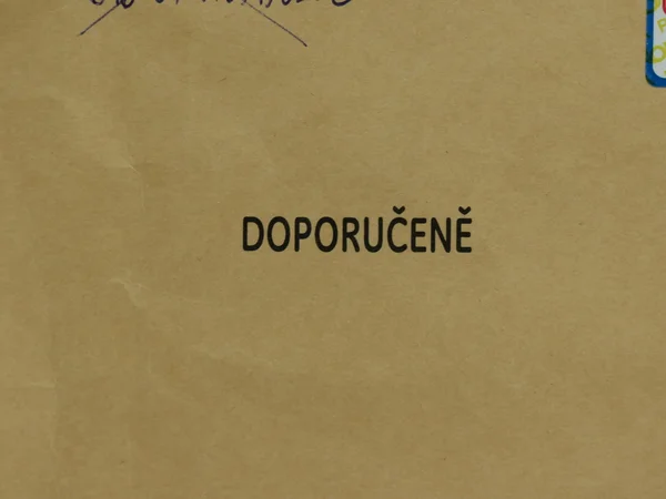 공화국에서 잉크에서 Doporucene 편지를 — 스톡 사진