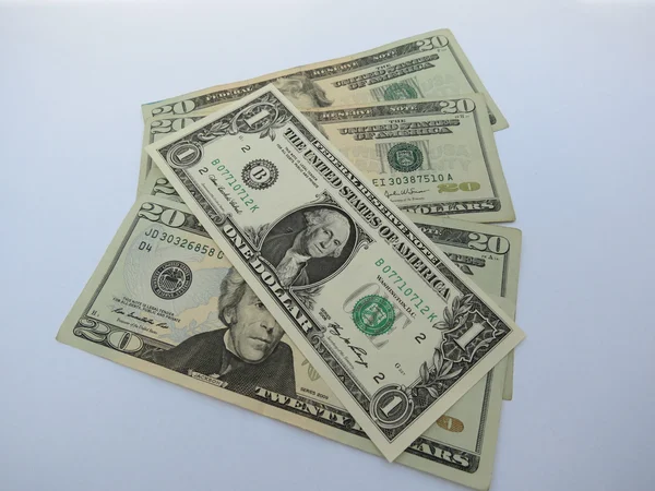 Notas Dólar Dos Eua Notas Dólar Vinte Dólares — Fotografia de Stock