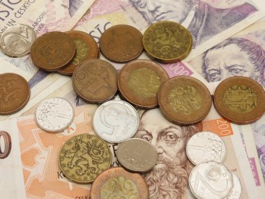 Çek korunası sikke ve banknot para birimi Çek Cumhuriyeti