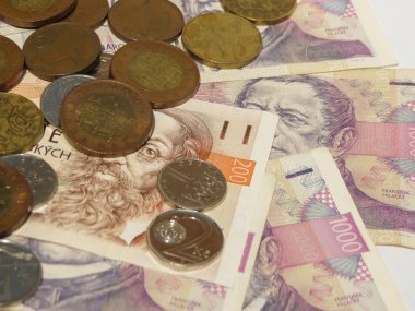 Çek korunası sikke ve banknot para birimi Çek Cumhuriyeti