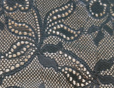 Beyaz bir arka plan üzerinde siyah dantel grubu