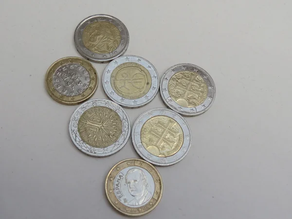Měně Euro Mince Eur Evropské Unie — Stock fotografie
