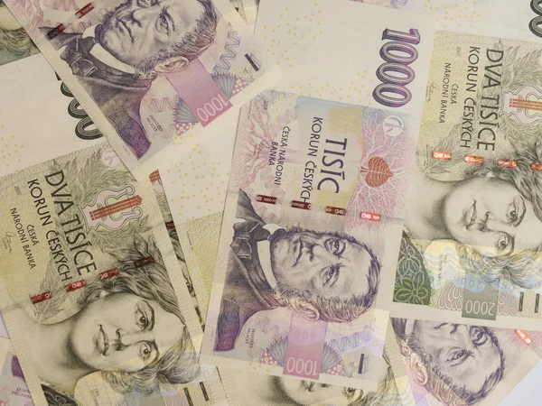 1000 ve 2000 Çek korunası Czk (Çek Cumhuriyeti Resmi İhale) banknotlar