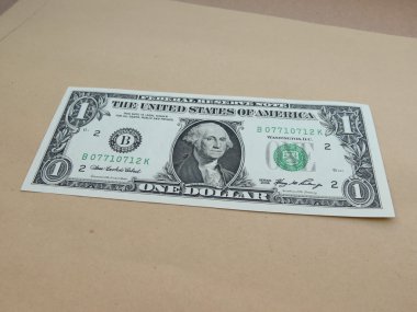 Bize doları banknot - ilk bize Başkan 1789-97, George Washington ön yüzünde featuring bir dolarlık banknot