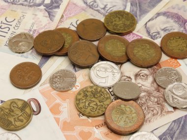 Çek korunası sikke ve banknot para birimi Çek Cumhuriyeti