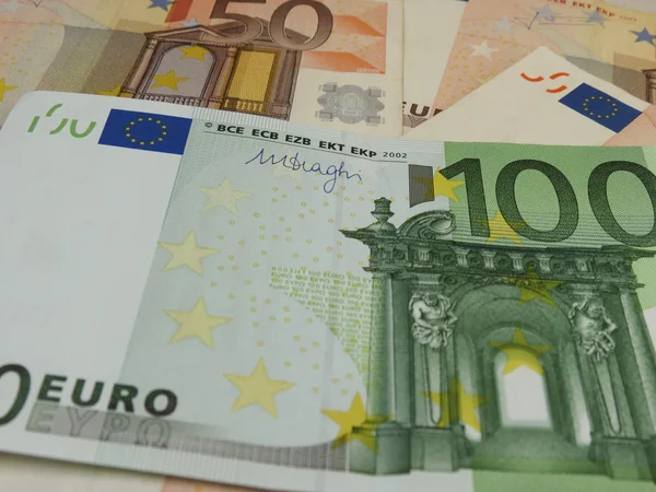 Billetes Euros Curso Legal Unión Europea — Foto de Stock