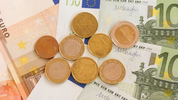 Euro Eur Banknotes Coins Legal Tender European Union — Stock Photo, Image