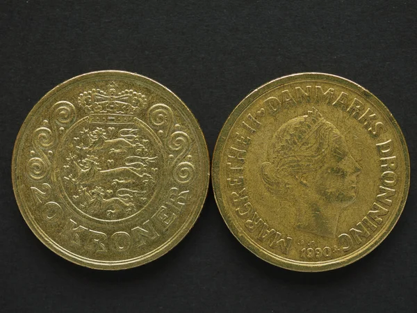 Монет Датські Крони Dkk Валюти Данська — стокове фото