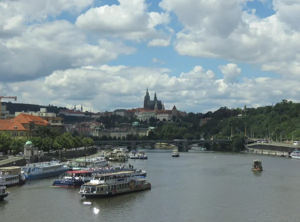 Prague República Checa Circa Julho 2016 Centro Cidade Com Rio — Fotografia de Stock