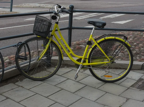 Stockholm Schweden Juni 2016 Gelbes Fahrrad Aka Fahrrad Oder Fahrrad — Stockfoto