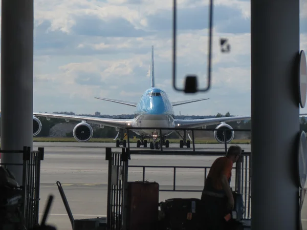 Prague República Checa Circa Julho 2016 Segunda Maior Aeronave Passageiros — Fotografia de Stock