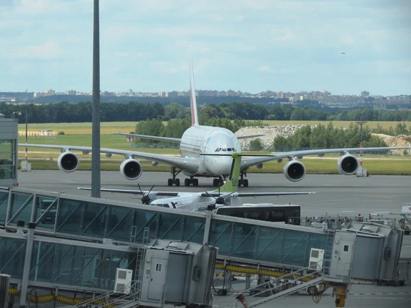 Prag Tjeckien Circa Juli 2016 Världens Största Passagerarflygplan Airbus A380 — Stockfoto