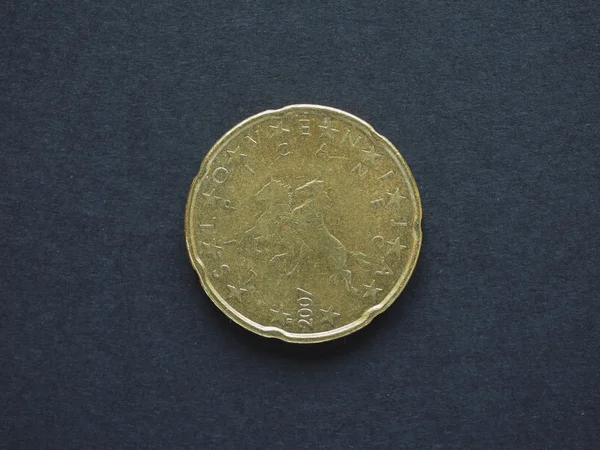 Монети Євро Eur Валюта Європейського Союзу Центів Словенії — стокове фото