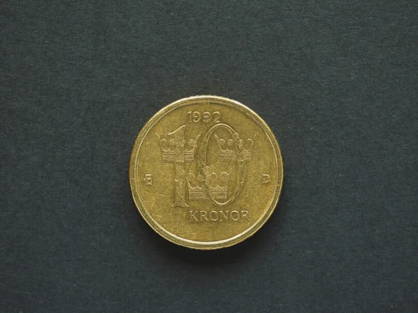 Swedish Krona Sek Coin Currency Sweden — Stock Photo, Image