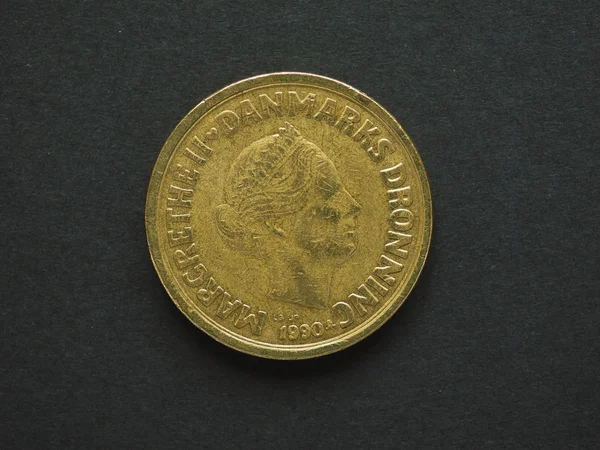 Monet Korona Duńska Dkk Waluta Dania — Zdjęcie stockowe