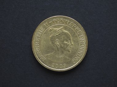 20 Danimarka Kronu (Dkk) madeni para, para birimi Danimarka (Dk)