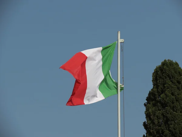 Bandeira Nacional Italiana Itália Europa Que Flutua — Fotografia de Stock