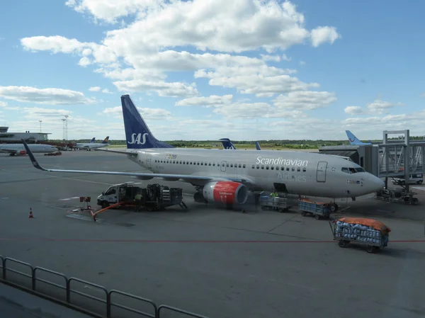 Prague República Checa Circa June 2016 Sas Scandinavian Airlines Boeing — Fotografia de Stock