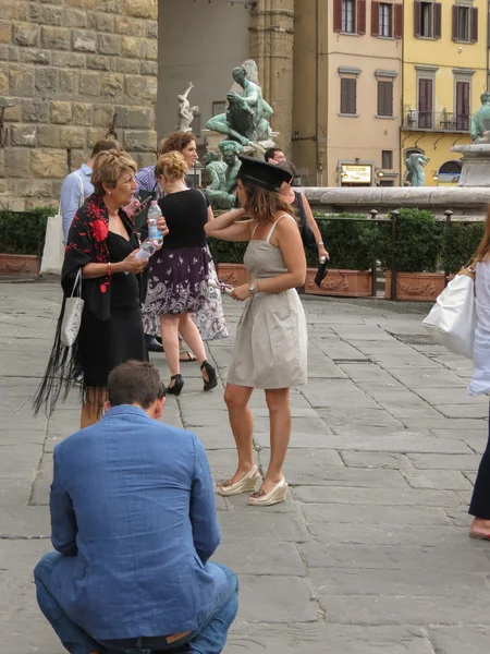 Florencia Italia Circa Julio 2016 Ceremonia Graduación Plaza Principal — Foto de Stock