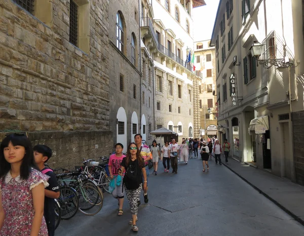 Florencia Italia Circa Julio 2016 Palazzo Vecchio Detalle Lado Sur — Foto de Stock