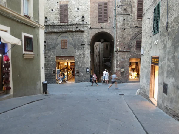 Centrum středověkého města Siena — Stock fotografie