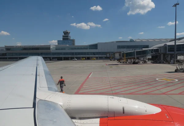 Prag Tjeckien Circa Juni 2016 Flygplan Den Tjeckiska Airlinesparked Flygplatsen — Stockfoto