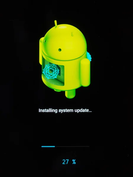 Android installiert System-Update — Stockfoto