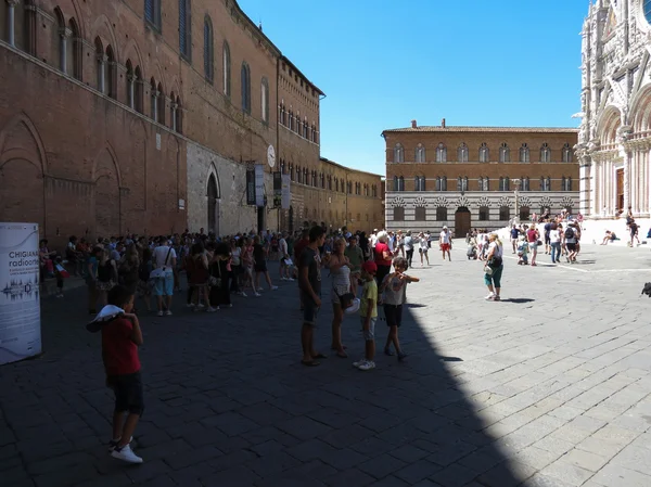 Siena Italia Circa Julio 2016 Plaza Catedral Hospital Santa Maria —  Fotos de Stock