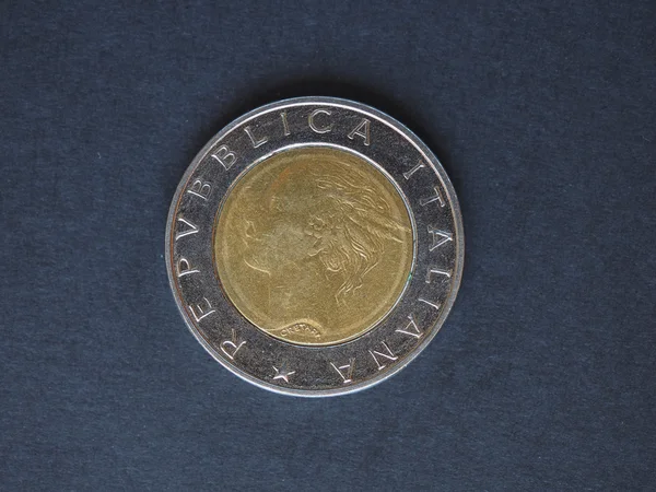 500 Λιρέτα Ιταλίας Itl Νομίσματος Νόμισμα Της Ιταλίας Οπίσθια Όψη — Φωτογραφία Αρχείου
