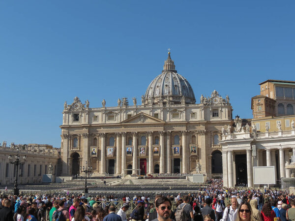 VATICAN CITY, ROME, VATICAN CITY STATE - CIRCA OCTOBER 2018: St Peter's Basilica (Basilica di San Pietro)