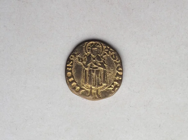 Χρυσό Νόμισμα Florin Fiorino Oro Εκδόθηκε Περίπου 1256 Στη Φλωρεντία — Φωτογραφία Αρχείου