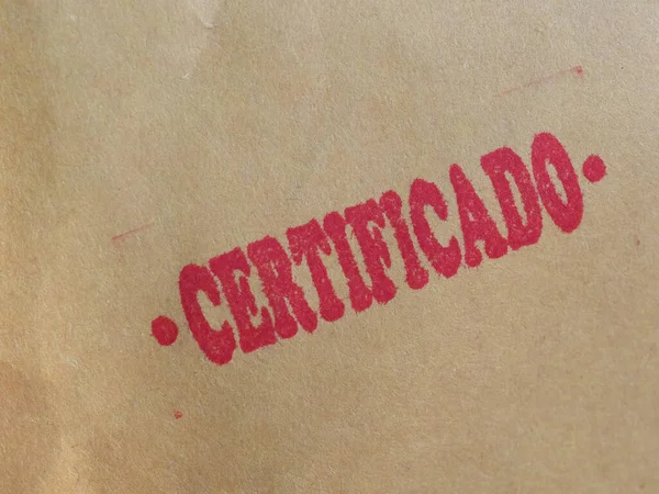 Certificado (translation: Registered mail) on a Spanish packet envelope