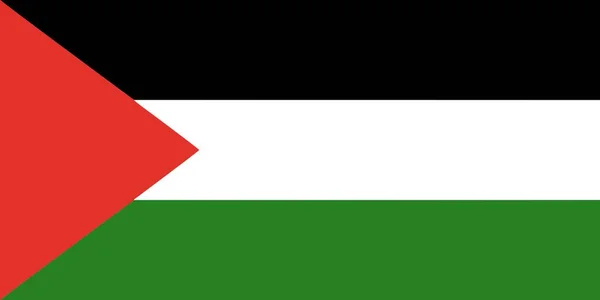 Palestijnse Nationale Vlag Van Palestina Azië Geïsoleerde Illustratie — Stockfoto