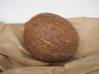 Hindistan cevizi (bilimsel adı Cocos nucifera) vejetaryen meyve yiyeceği